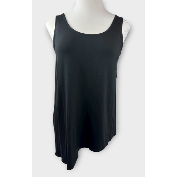Eileen Fisher Asymmetrical Viscose Jersey Crew Neck Sleeveless Tank Top Size XL - Picture 11 of 11